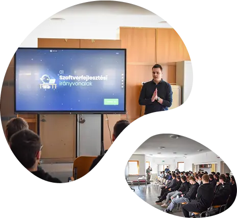 Prezentációt is tartunk diákoknak